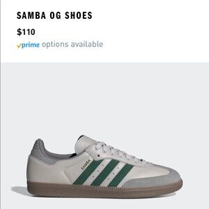 NIB Adidas OG Samba size 7.5